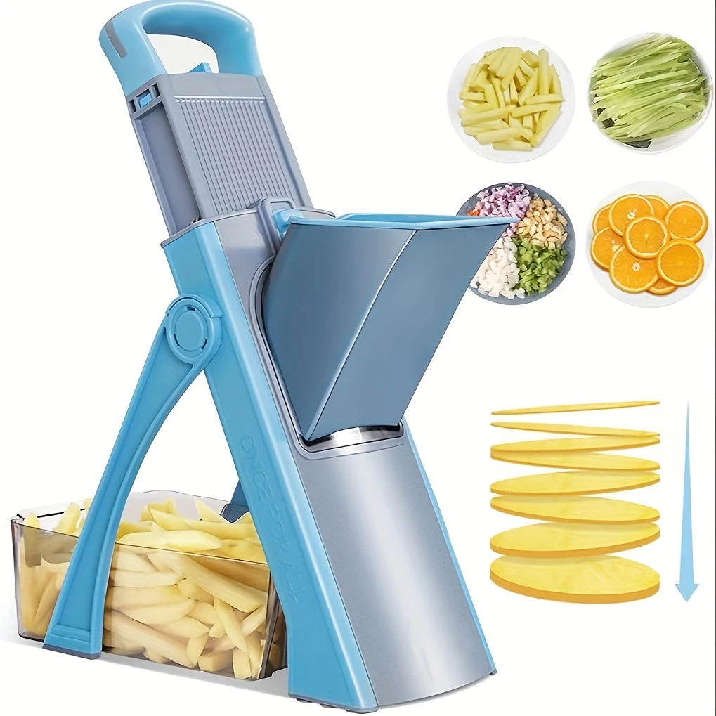 Cortador de verduras manual ajustable Siurn con hoja de acero inoxidable