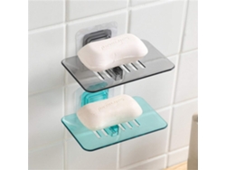 Jabonera de acero inoxidable de diseño elegante con soporte adhesivo para una fácil instalación sin taladrar, almacenamiento multiusos apto para lavavajillas.