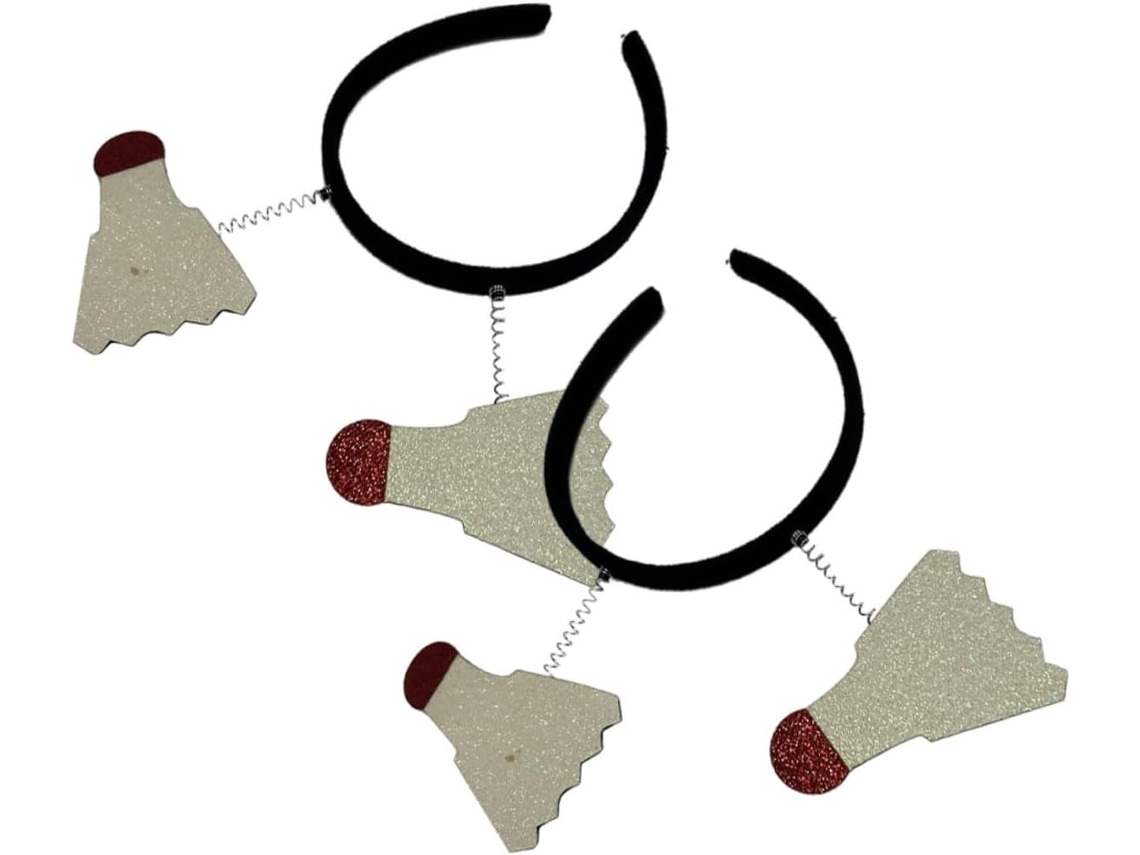 Dos diademas temáticas, ideales para bádminton, perfectas para eventos Slowmoose.