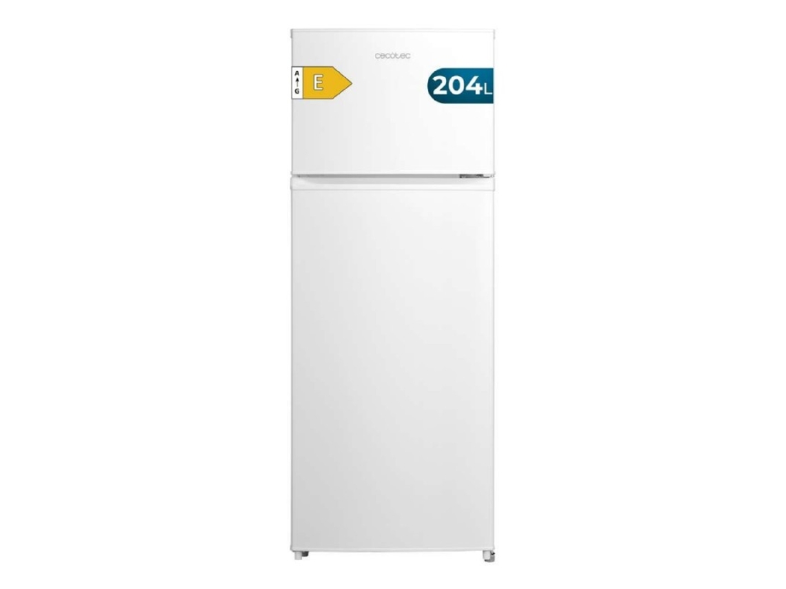 Frigorífico combinado compacto Cecotec Bolero Coolmarket 2d 24 blanco, 24 L, 143 cm de alto, 55 cm de ancho, clase energética E, silencioso.