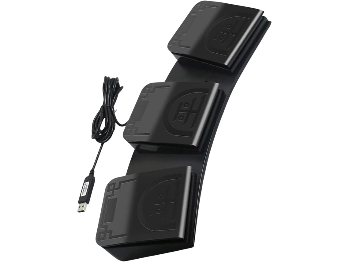 Controlador De Pie Ergonómico Triple Usb Personalizable Con Cuerdas De Percusión Multimedia Para Pedal