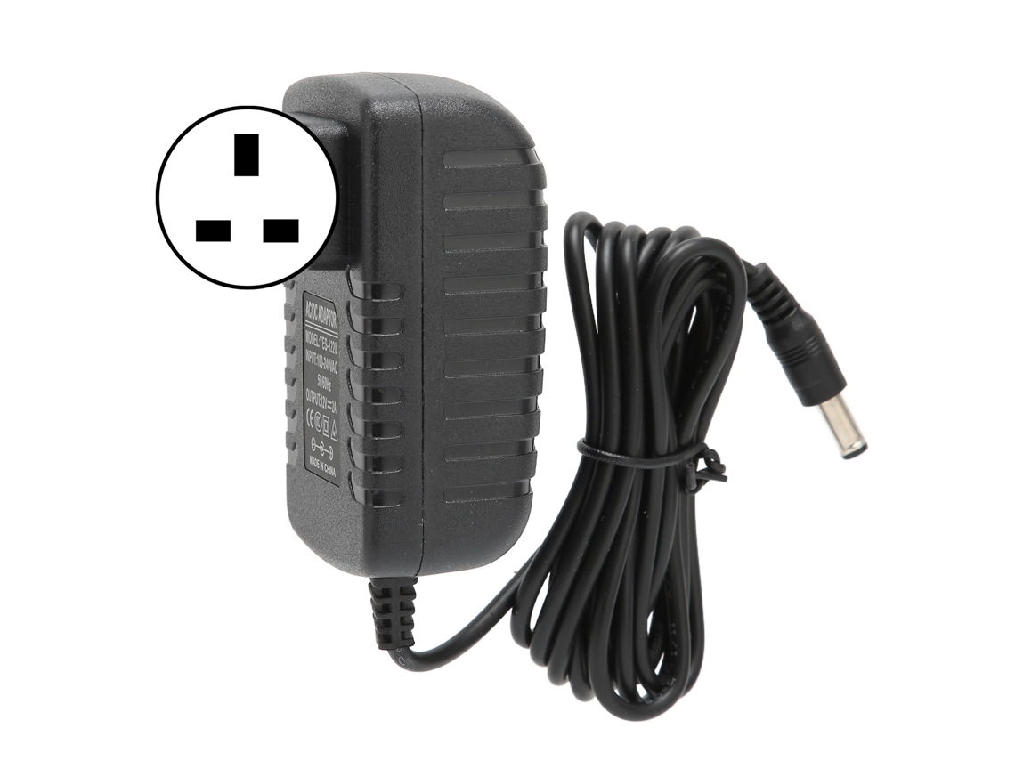 Adaptador De Corriente De 12 V 1 A Con Protección Antiinterferencias Y Contra Sobretensiones, Enchufe Británico, 100-240 V, Abs