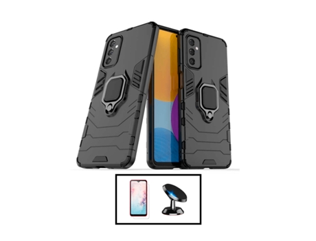 Kit De Película De Vidrio Templado De Cubierta Completa 5D 3X1 Soporte Magnético Para Coche De Defensor Militar Para Samsung Galaxy M23 5G - Negro ...