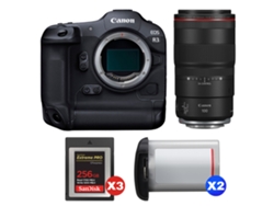 EOS R3 + RF 100mm F/2.8 L Macro IS USM + 3 tarjetas Sandisk Extreme Pro de 256 GB Cfexpress Tipo B + 2 cámaras Canon LP E19 + Libro electrónico Pricedirect CANON