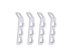 2026-linjou 4 Piezas Porta Ropa Plegable Multifuncional Con 3 Ganchos, Organizador De Ropa, Blanco (14x3cm)