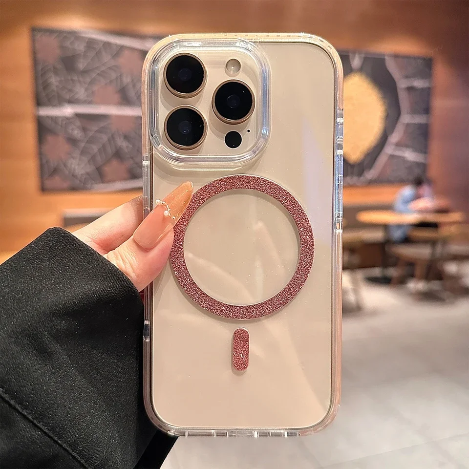 (iphone 17 Pro Max Dorado) Funda Magnética Para Teléfono, Funda Protectora, Funda A Prueba De Golpes
