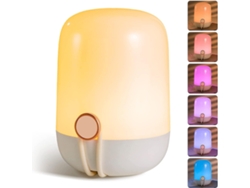 Luz Noturna Led Usb Recarregável Lâmpada de Cabeceira 7 Cores Rgb Lâmpada de Mesa 