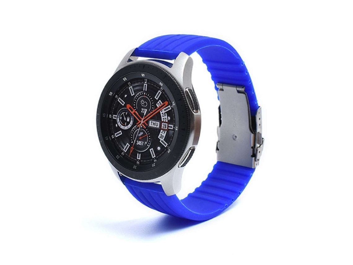 Correa Silicona Stripe Adaptable Samsung Galaxy Watch Bluetooth 45Mm Azul Claro
