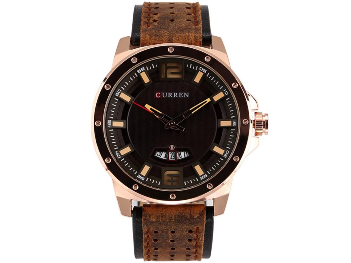 Reloj Hombre De Moda Dial Redondo Analógico Cuarzo Regalo De Pulsera 4
