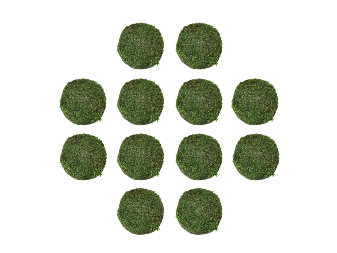 12 paquetes de bolas de flores de musgo seco de 6 cm