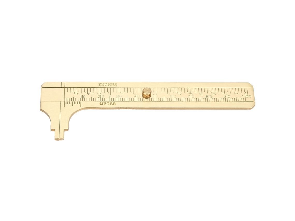 Calibrador Vernier De Latón Con Dos Escalas, Herramienta De Medición Portátil (0-100 Mm)