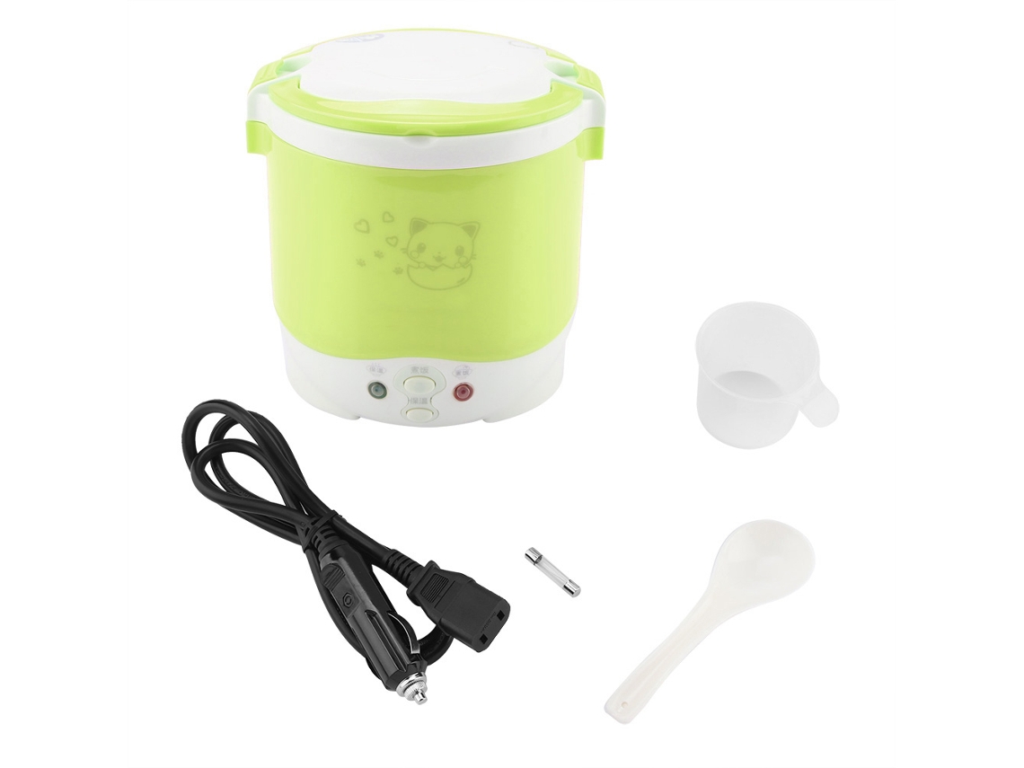 Arroz Elétrico Portátil Multifuncional 12v 100w 1l Para Carros Com Vaporizador De Alimentos (verde)