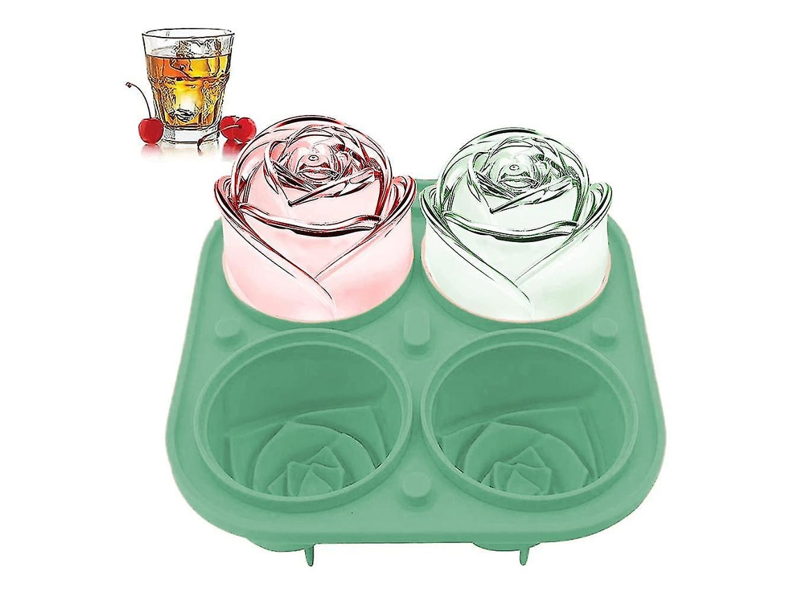 Molde De Hielo En Forma De Rosa De Silicona, Grande 5 Pulgadas, Para Whiskey Cocktail Bourbon Jugo, Sin Bpa