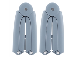 MEOIRUERY Percha Doblez Multifunción Mini Portátil para Viaje Secadero (2 Piezas Gris Azulado)