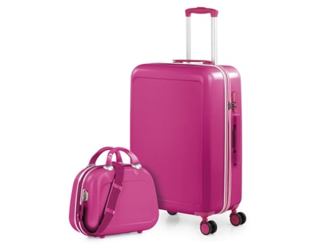Juego De Maletas Pc ITACA Stickers fucsia (45X68x26 Cm - 63L)