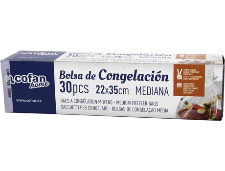 Bolsas De Congelación Mediana 22X35 30Uds