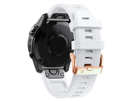 Correa Silicona Cierre Metálico para Garmin Fenix 6S Azul Oscuro y Blanco Pack 2X VEANXIN