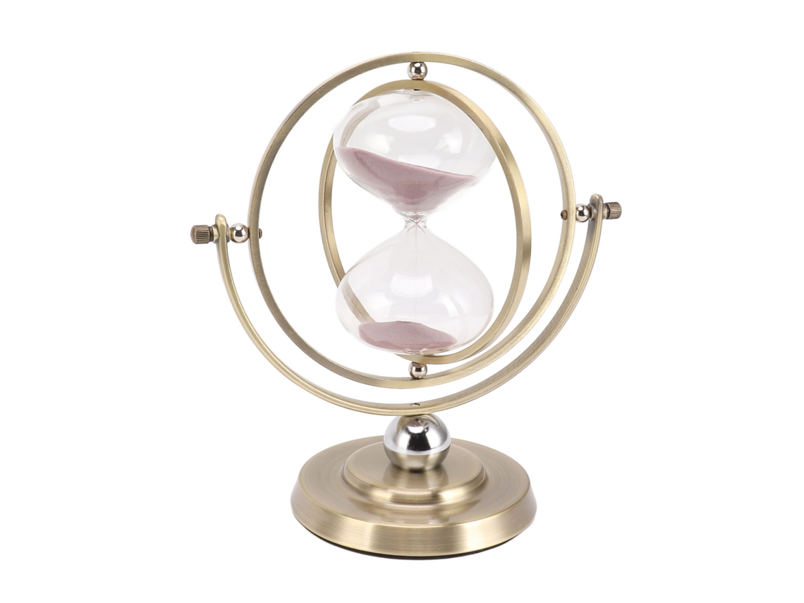 Decoración De Mesa Con Forma De Reloj De Arena De 30 Minutos, Estante De Oficina, Botellero, Material De Aleación De Zinc Y Vidrio, M