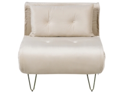 Sofá cama BELIANI Vestfold de Terciopelo Beige 85x80x81