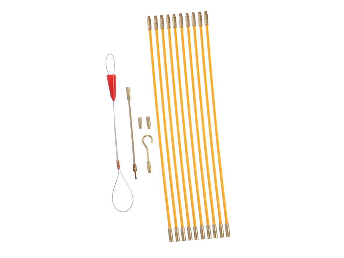 Kit De Fibra De Vidrio Para El Tendido De Cables Eléctricos A Través De Paredes - Herramienta De Guía Profesional