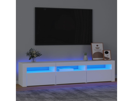 MAISON EXCLUSIVE - Mueble de TV con luces LED blanco 180x35x40 cm