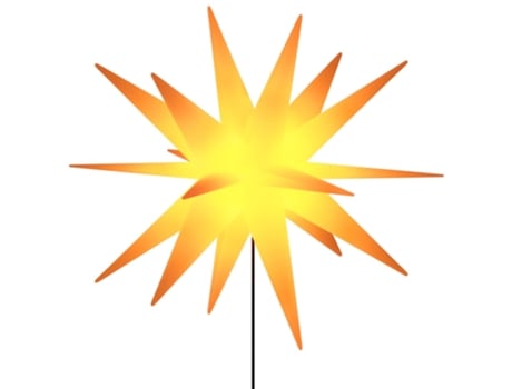 Lámpara de Navidad LED y estaca tierra plegable VIDAXL amarilla (57 cm)