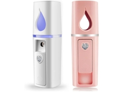 Extensiones De Pestañas De Atomización Facial Nano Portátil Mister Mini Vaporizador Con Tanque De Agua Visual De 20ml 2 Paquetes Rosa Yizhood