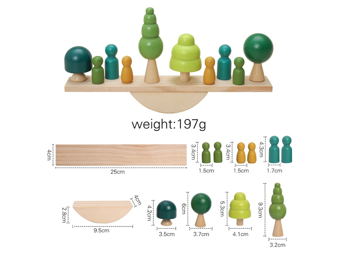 Juguetes de madera para niños que ayudan a mejorar la concentración. Balancín de equilibrio Forest Balance CHENNNLS