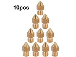 10 Piezas Boquilla Extruder Mk8 Para Impresora 3d 1.75mm/0.6mm Latón