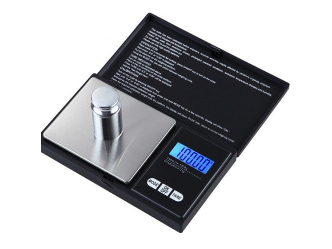 Mini báscula electrónica para joyería de 1000 g x 0,01 g, báscula de bolsillo para el hogar