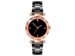 Reloj De Pulsera De Moda Para Mujer Zhoulianfa Negro Con Movimiento De Cuarzo Y Diamantes De Imitación En Aleación.