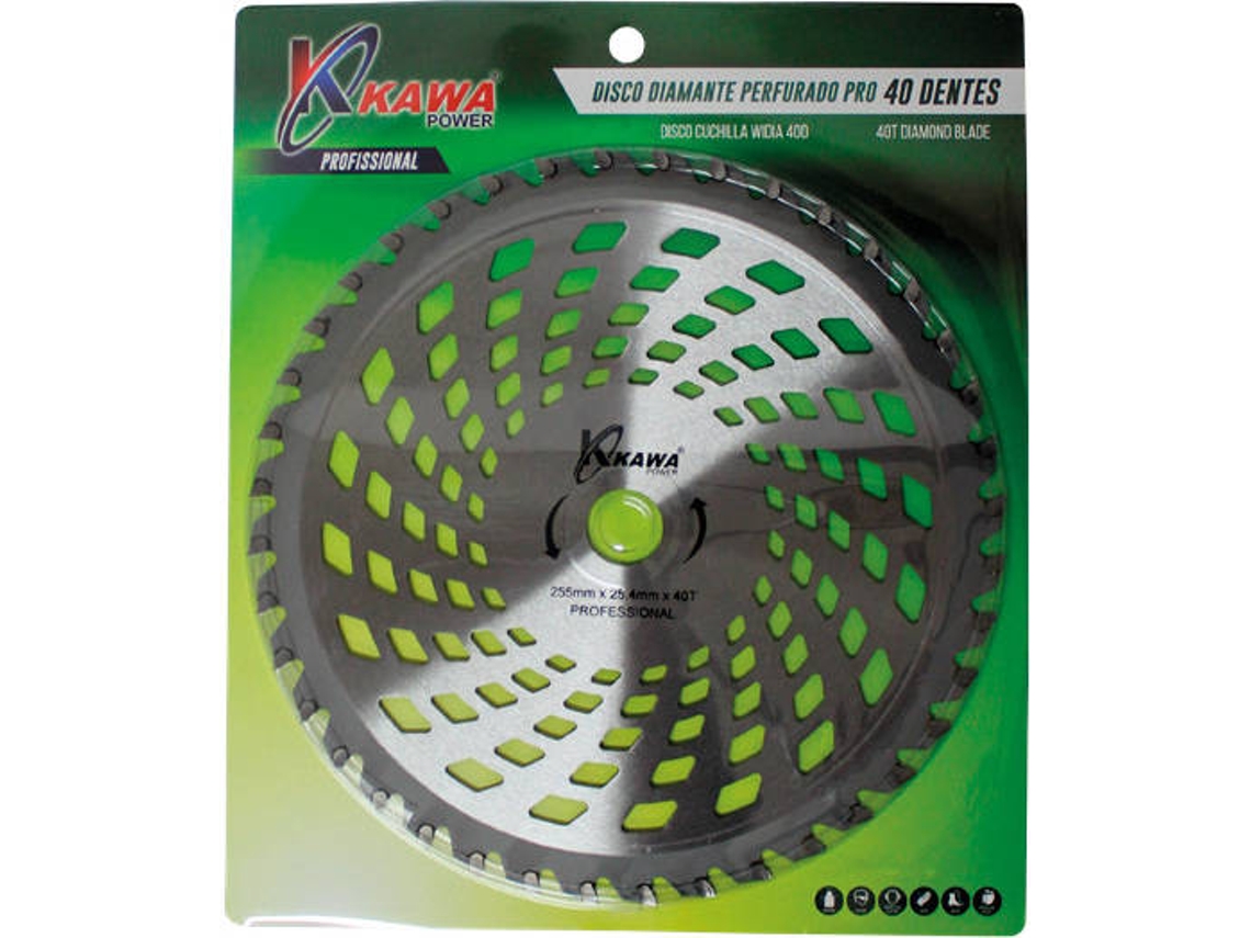 Kawapower Disco De Desbrozadora Diamantado Perforado De 40 Dientes