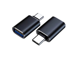 2 Adaptadores Otg Usb 3.0 Preto, Conversor Para Mouse Teclado, Transferência 5gbps, Carregamento Rápido