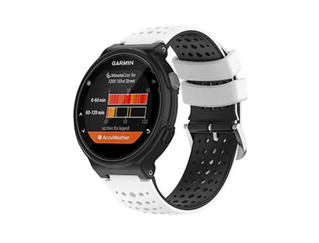 Correa para reloj deportivo Garmin Forerunner 235, de silicona, bicolor, blanco y negro VENISYMLIS