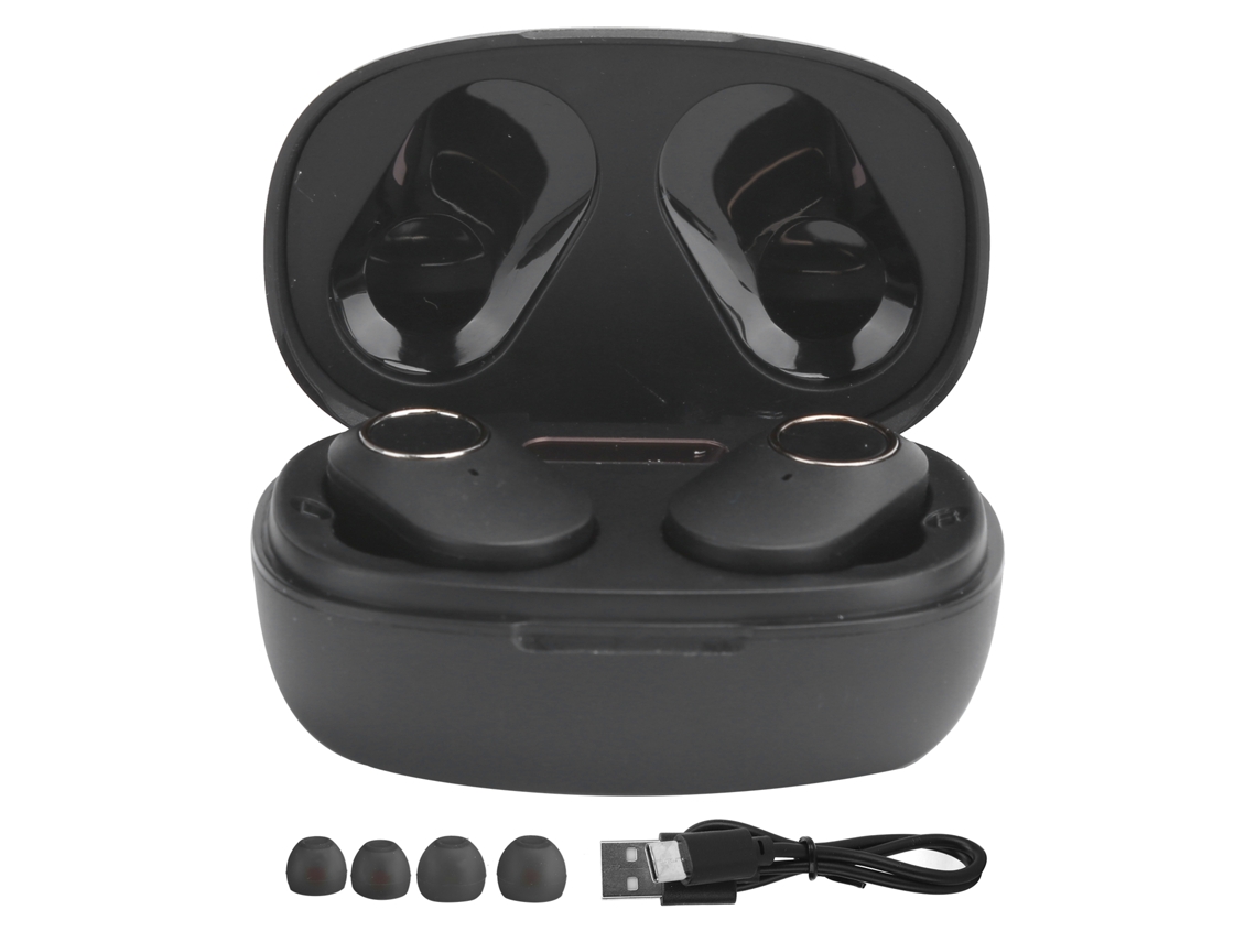 Fones De Ouvido Bluetooth Tws Sem Fio Com Display Digital Ipx5 À Prova De Água In-ear Preto