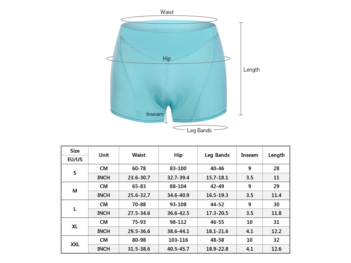 Calzoncillos Ciclismo Mujer Con Relleno 3d Transpirable Malla Para Mtb Bicicleta Biking