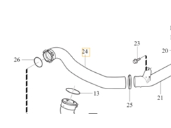Tubo del intercooler derecho para Volvo V40 V40cc 1.5t 2.0d