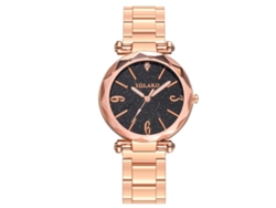 Reloj De Pulsera Casual Para Mujer Yolako, Estilo Sencillo, Esfera Redonda, Cuarzo, Oro Rosa.