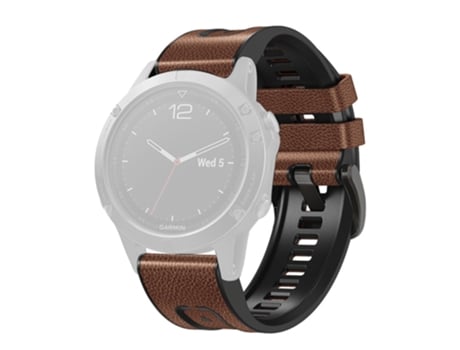 Correa de Silicona liberación rápida 26mm para Garmin Fenix 7X - castaño