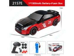 Coche RC 124 4WD Drift 2.4G Control remoto Mini todoterreno coche de carreras juguete para niños rojo Aeuzwr