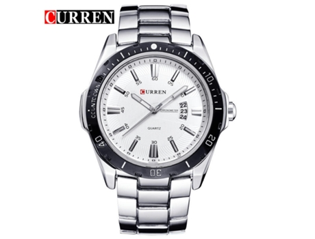 Relojes de moda para hombre, relojes de pulsera con correa, reloj de cuarzo resistente al agua con calendario para hombre, carcasa blanca, blanco L...