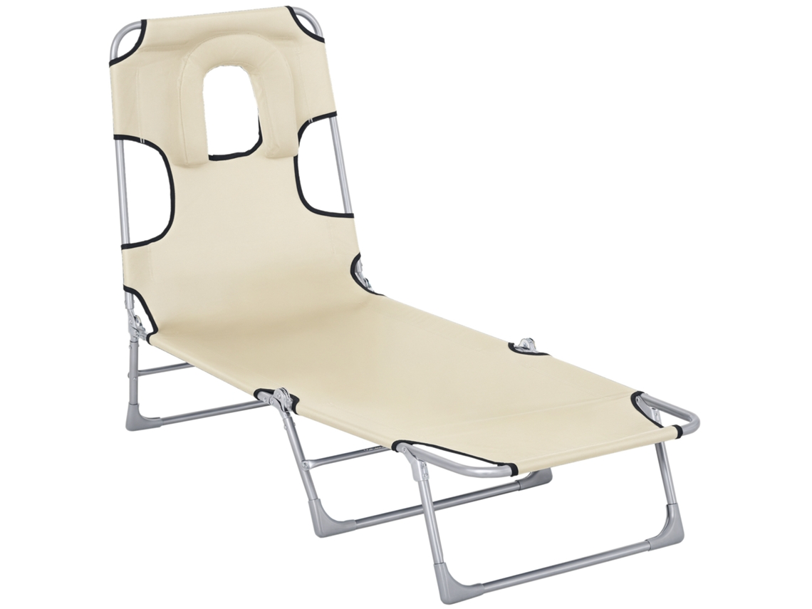 Baño Jardín Reclinable, Lectura, 5 Niveles, 182x56x28cm, Beige