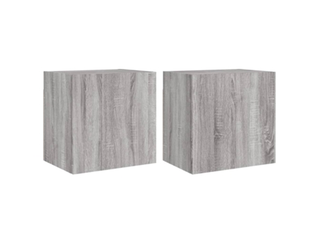 Conjunto 2 Muebles de TV de pared madera gris Sonoma VIDAXL (40.5 x 30 x 40 cm)