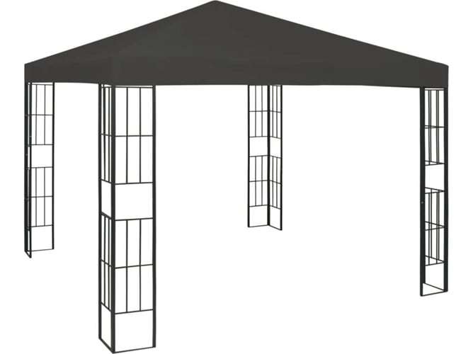 vidaXL Cenador gris antracita 3x3 m