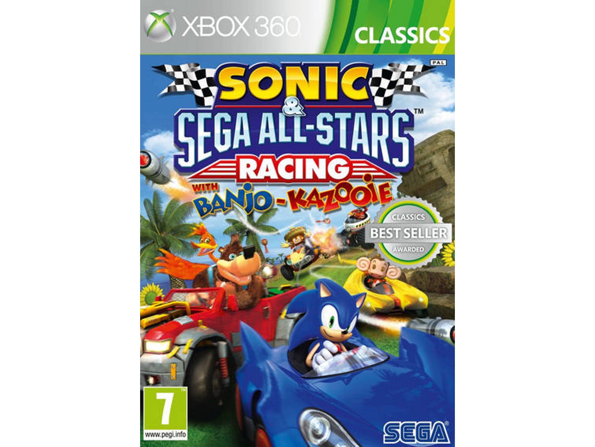 A bordo Durante ~ farmacéutico Juego Xbox 360 Sonic All-Stars Racing