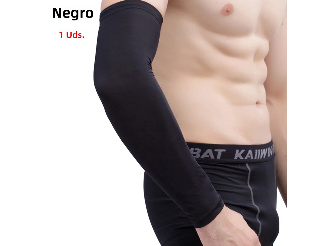 (negro, 1 Pieza, Xxl) Manga De Compresión Deportiva Para Baloncesto Y Ciclismo - Funda Cálida