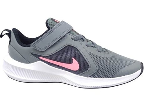 Zapatillas Deportivas NIKE Downshifter 10 (Gris - Material Sintético, Tejido - 32)