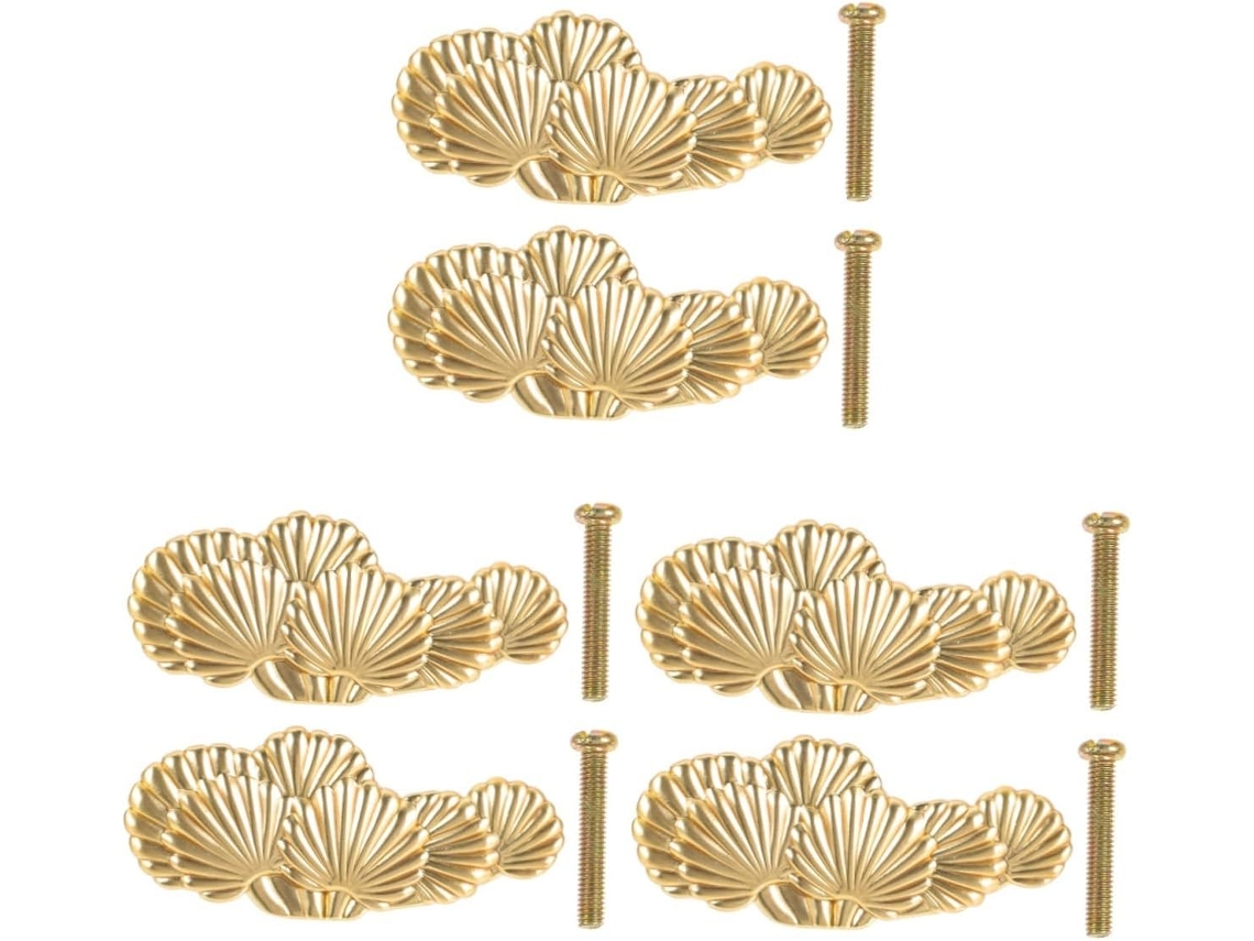 Tiradores De Puerta De Diseño De Zinc Y Pino, 6 Piezas, Para Armarios Y Muebles.