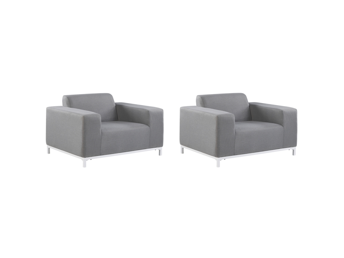Sillón BELIANI Rovigo de Poliéster Gris 105x84x68
