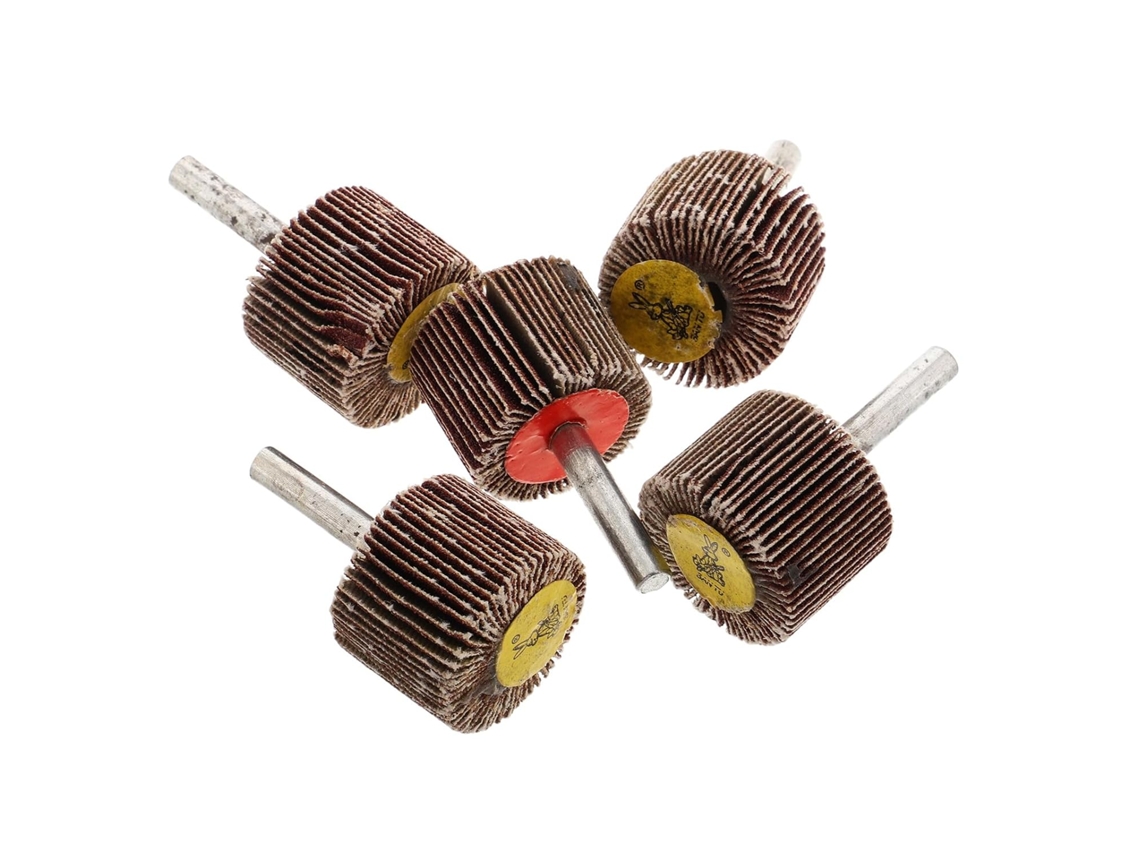 5 Discos Abrasivos De Láminas De 30x25x6 Mm Con Vástago De Grano De 120 Mm